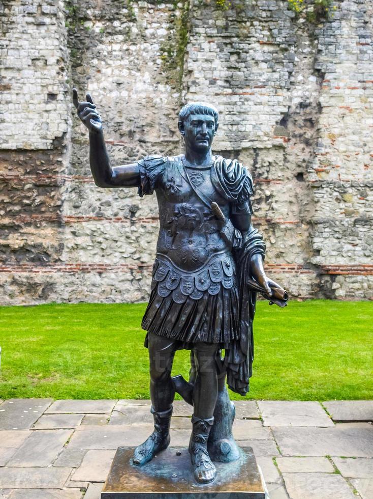 HDR Emperor Trajan Statue photo