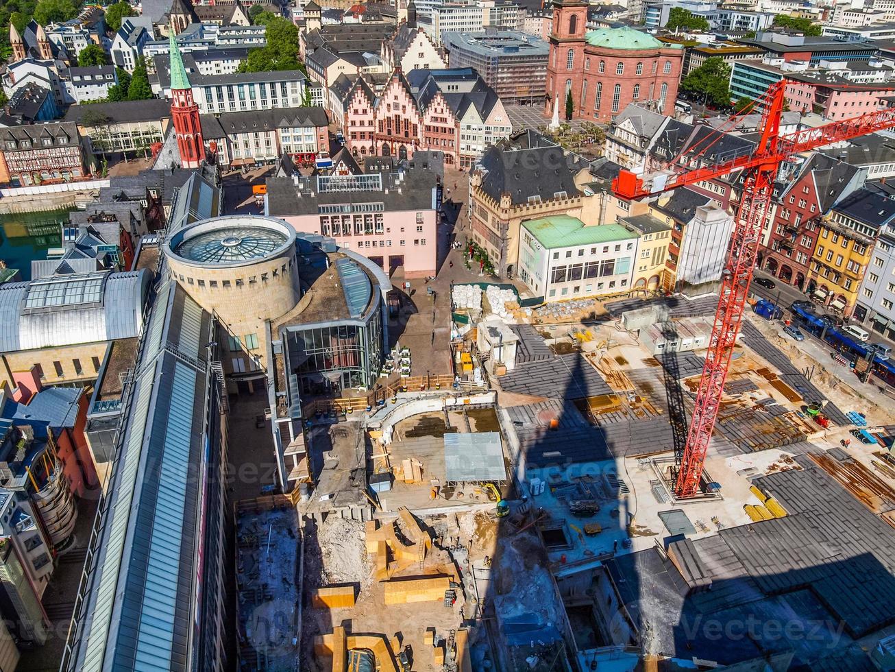 HDR Aerial view of Frankfurt photo