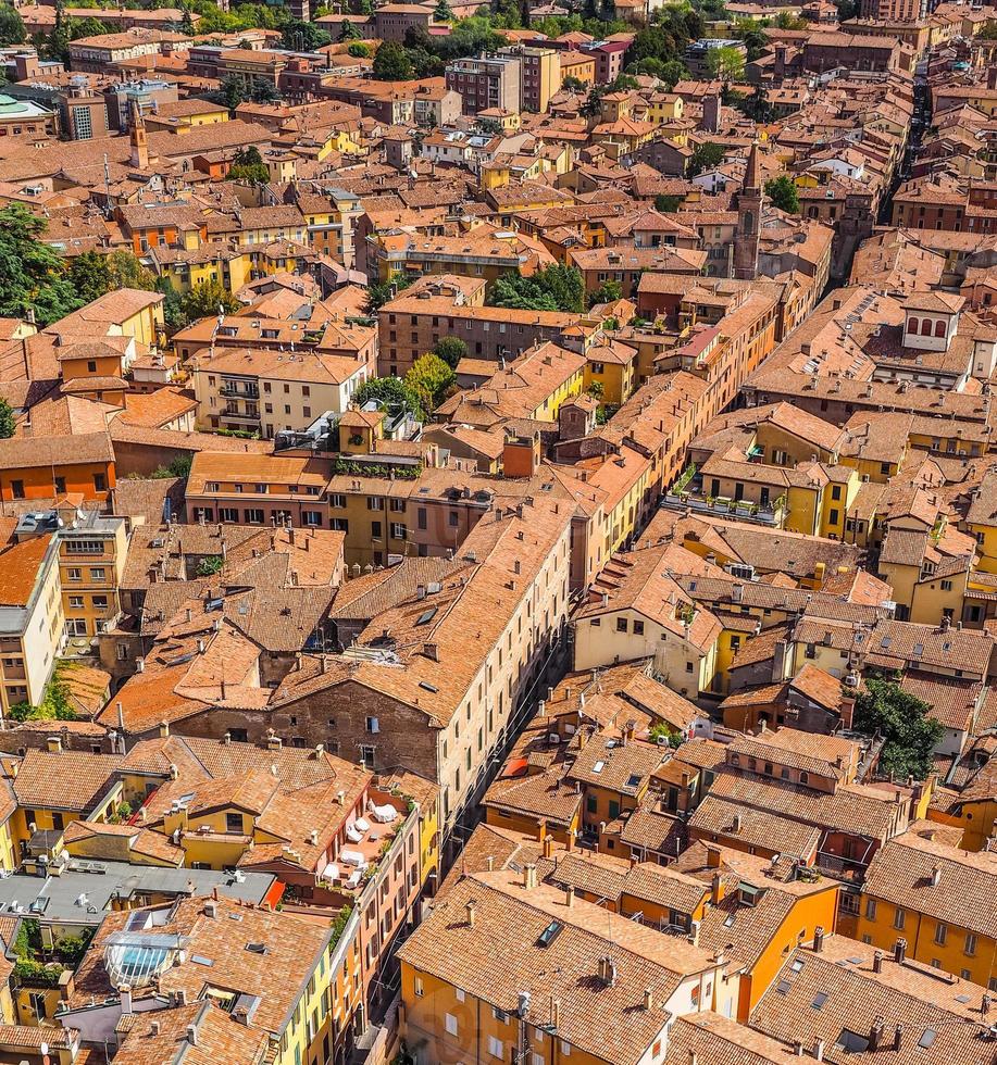 HDR Aerial view of Bologna photo