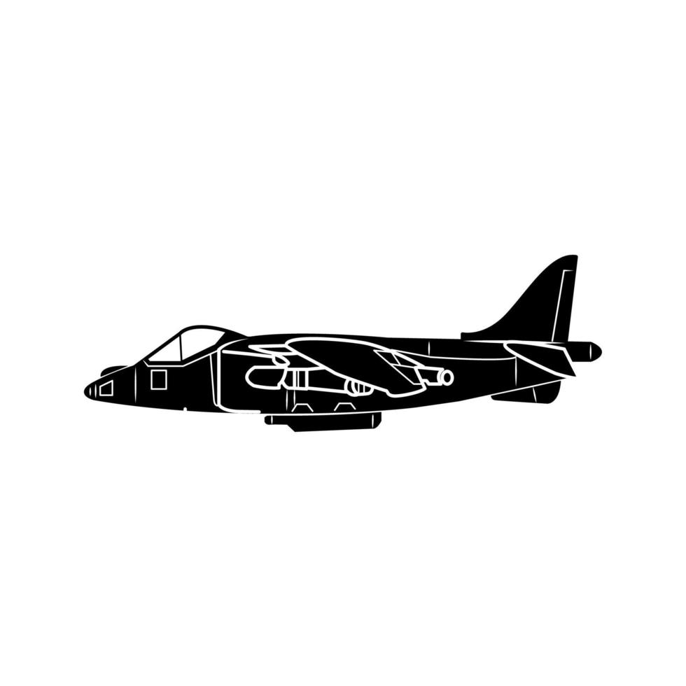 icono de avión militar vector