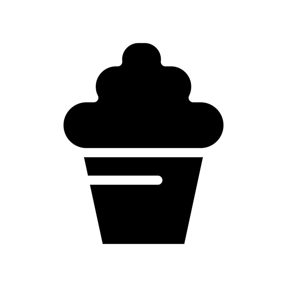 plantilla de icono de cupcake vector