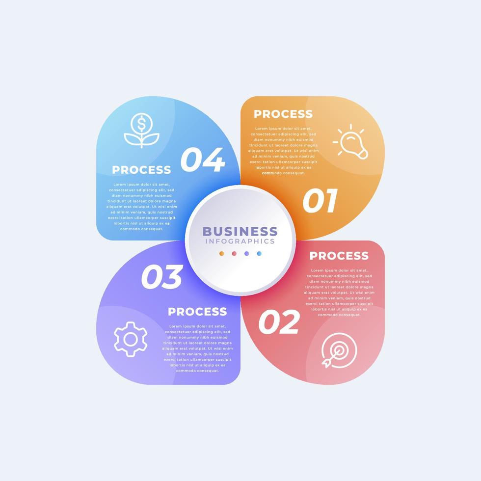 Realistic circular diagram infographic template vector