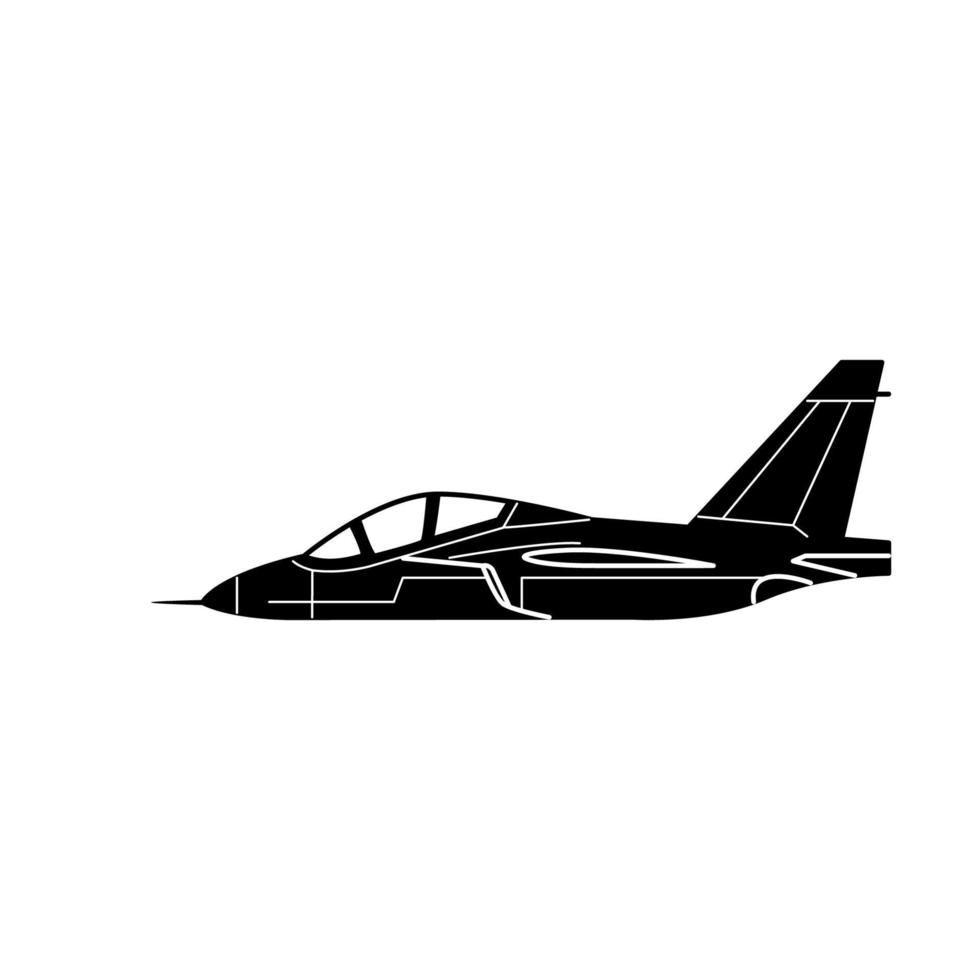 icono de avión militar vector