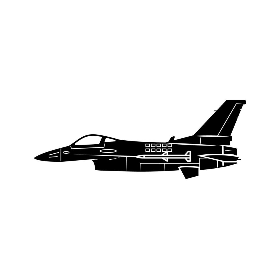 icono de avión militar vector