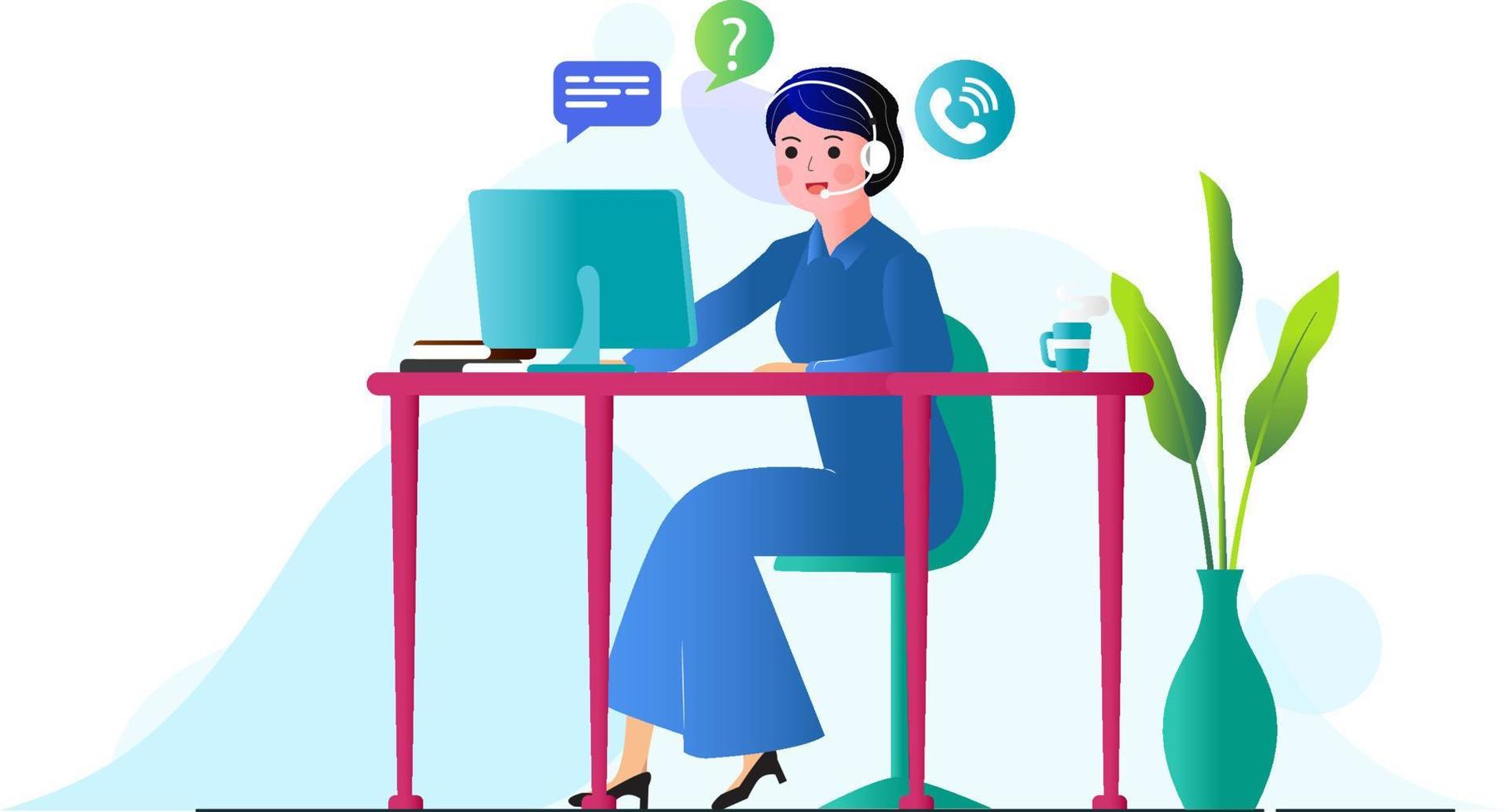 Customer Service - Vector Illustration