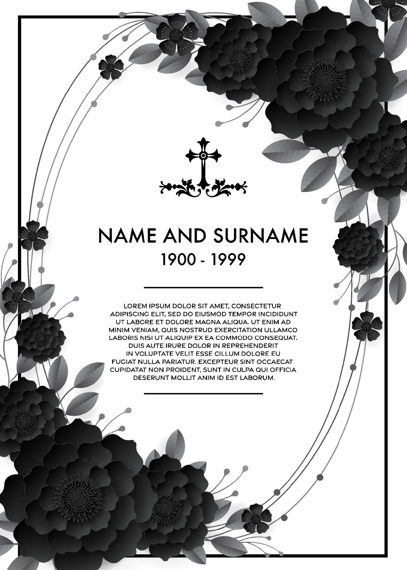 Funeral Frame Vector Art, Icons, and Graphics for Free Download