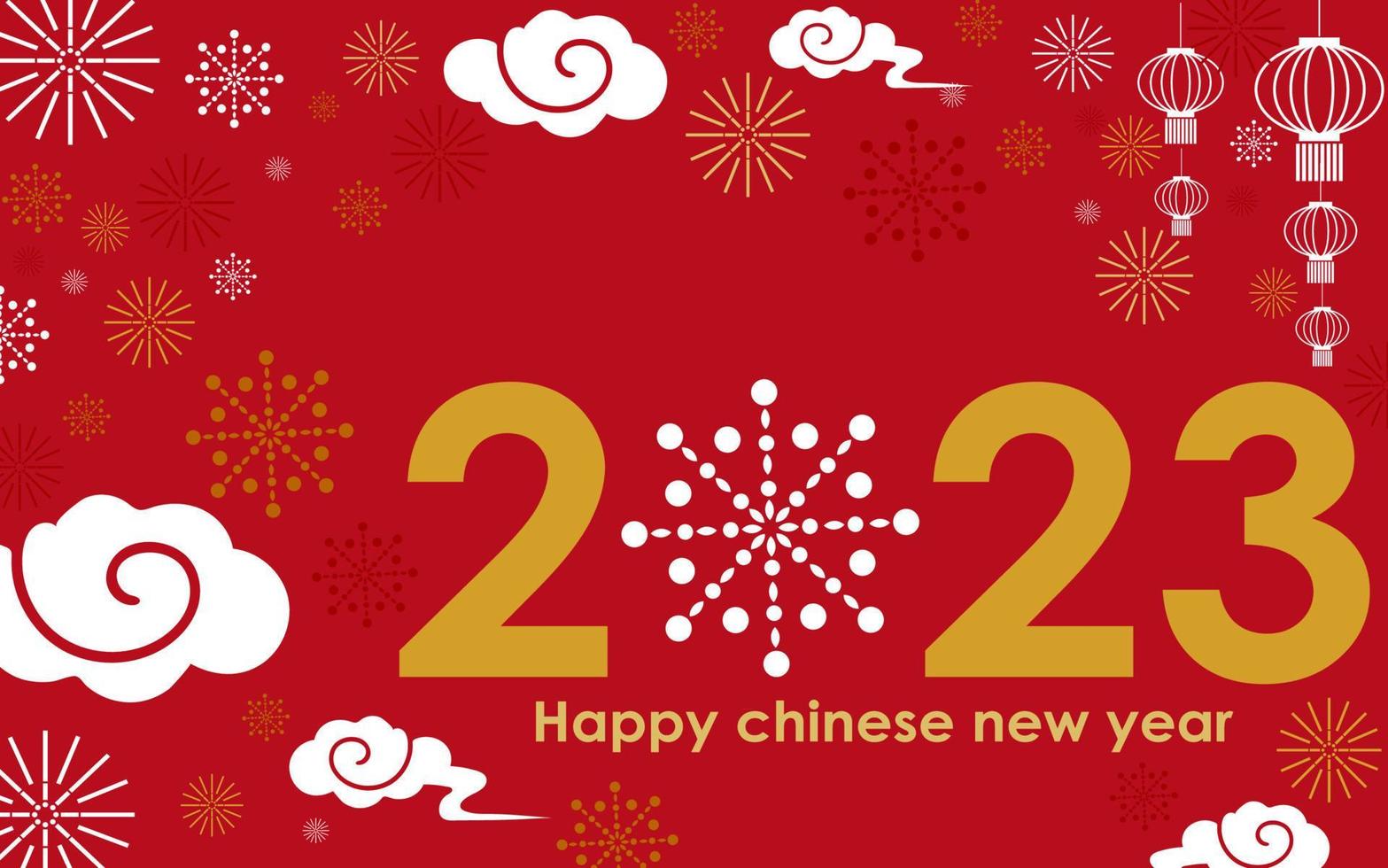 Happy chinese new year 2023 year of the rabbit vector