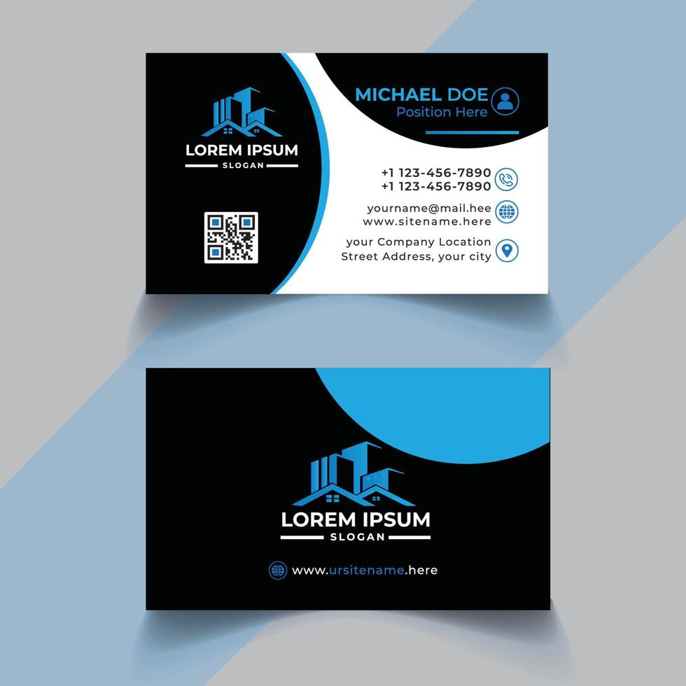 Real Estate Business Card Template vector