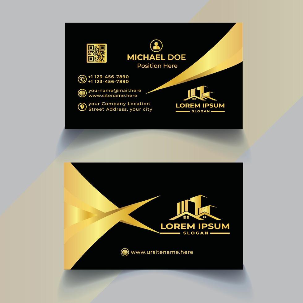 Real Estate Business Card Template vector