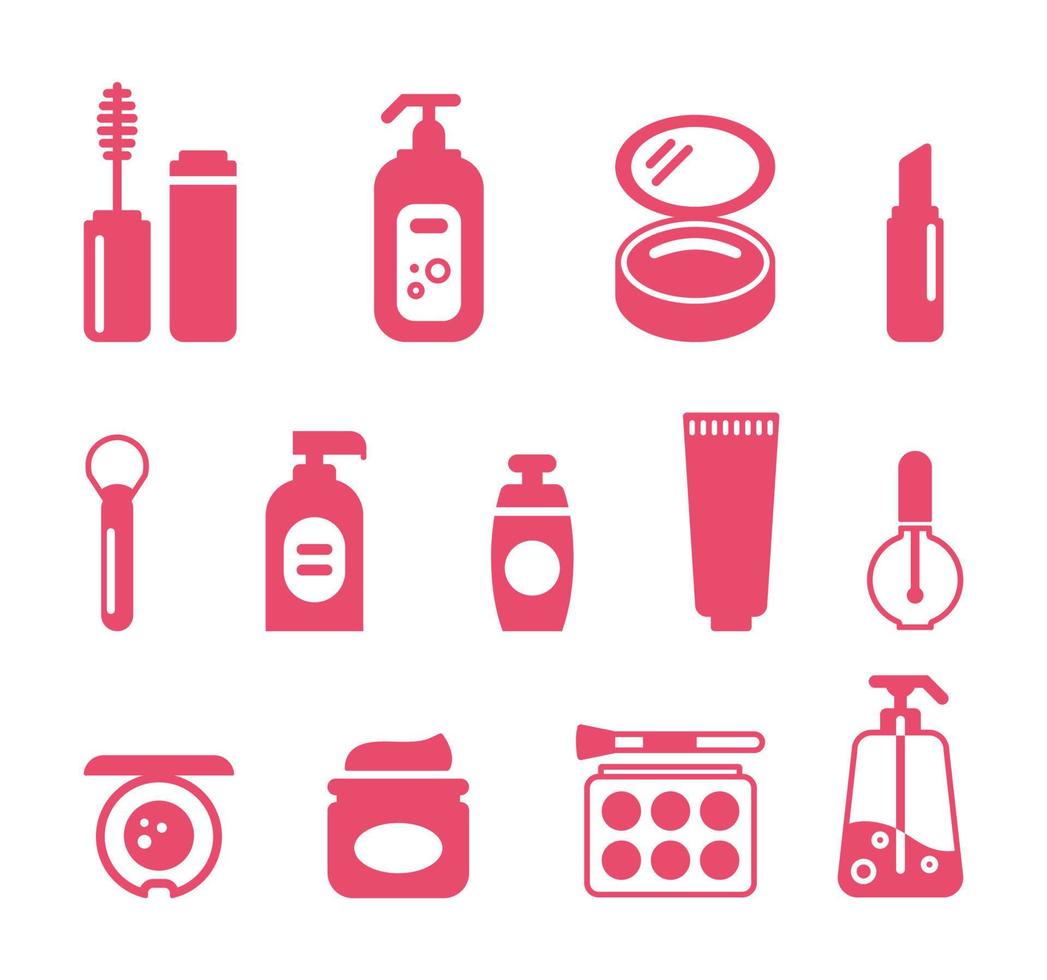 Vector set of cosmetics icons