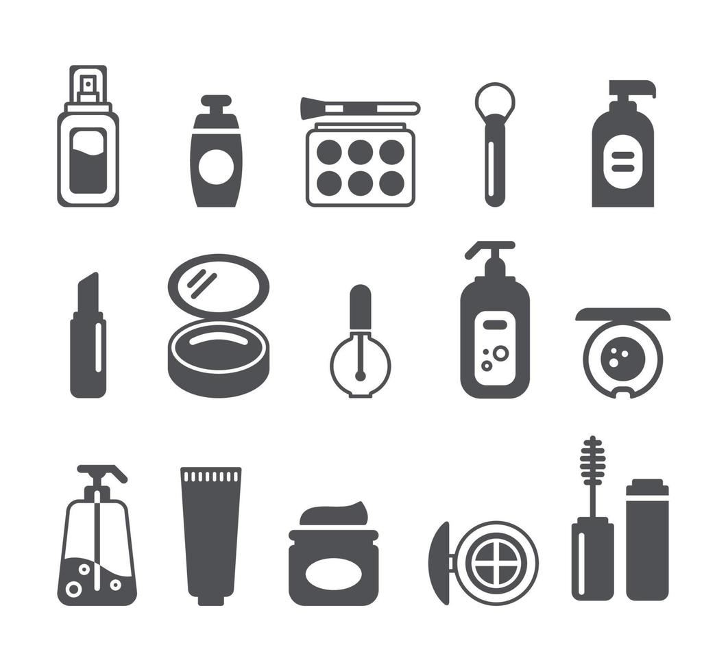 Vector set of cosmetics icons