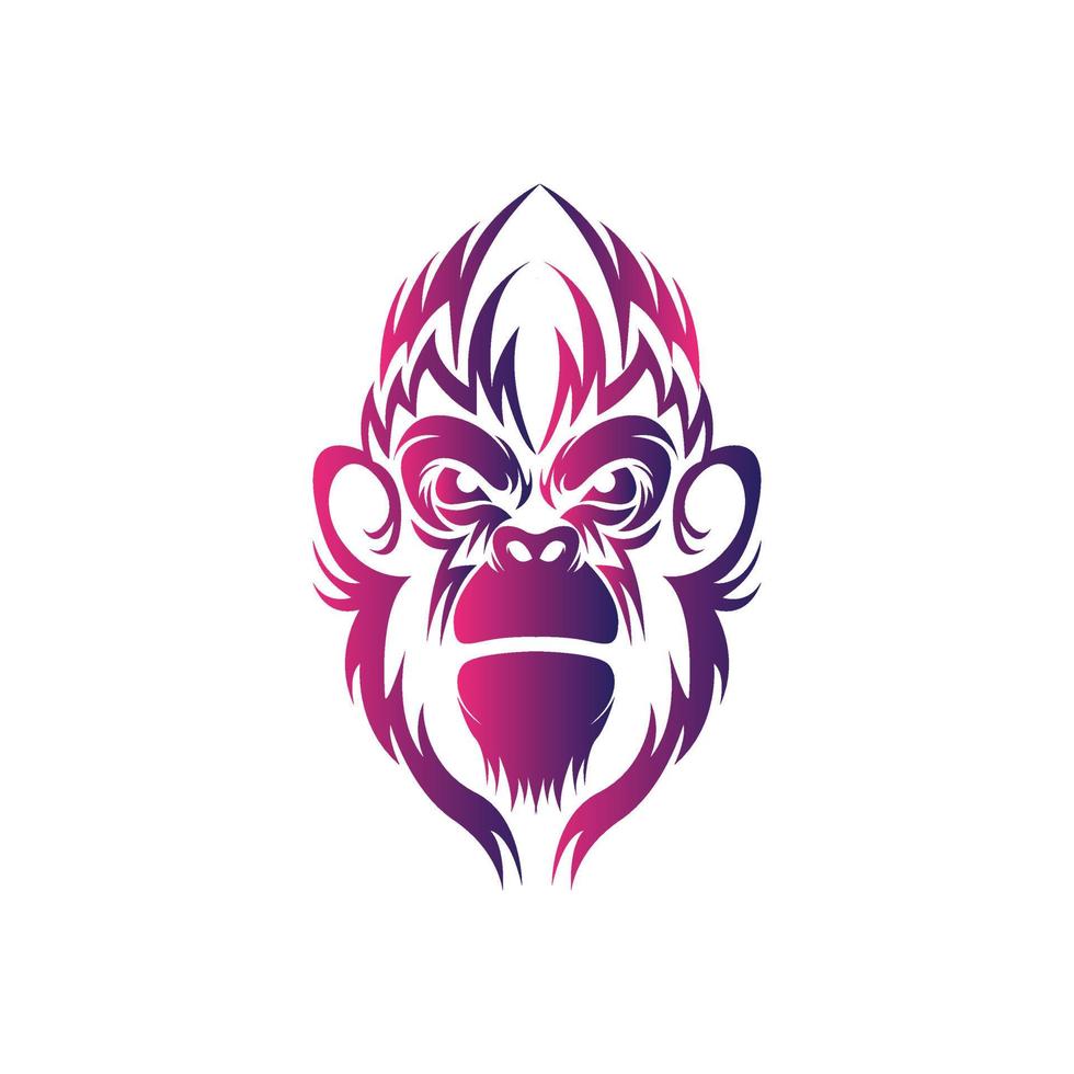 gorilla logo vector image