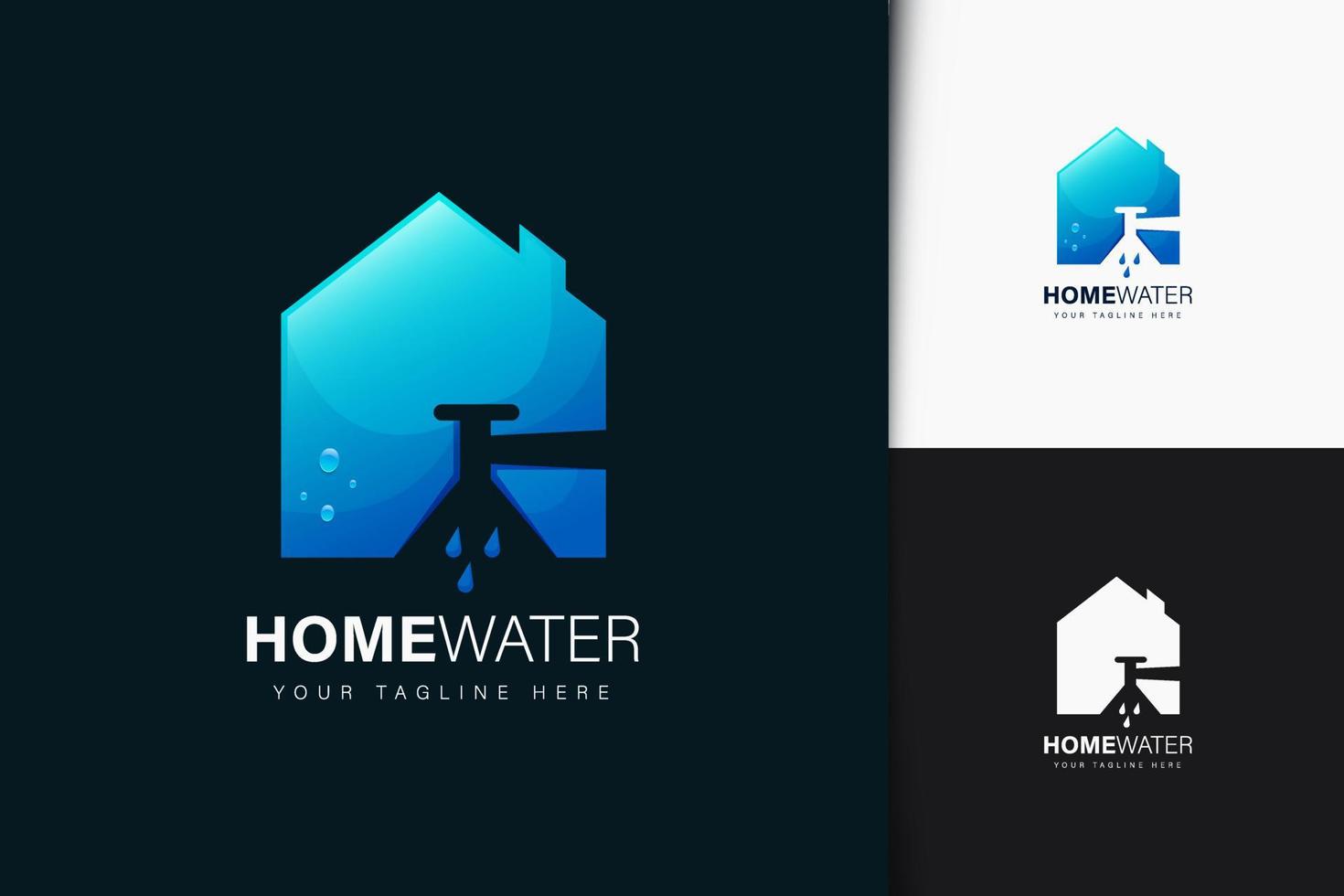 Home water logo design vector