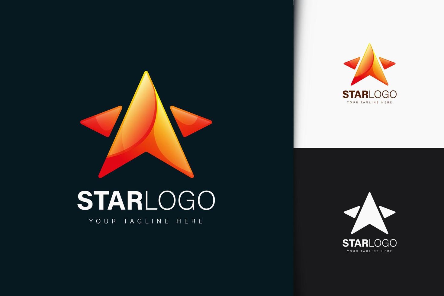 diseño de logotipo estrella vector