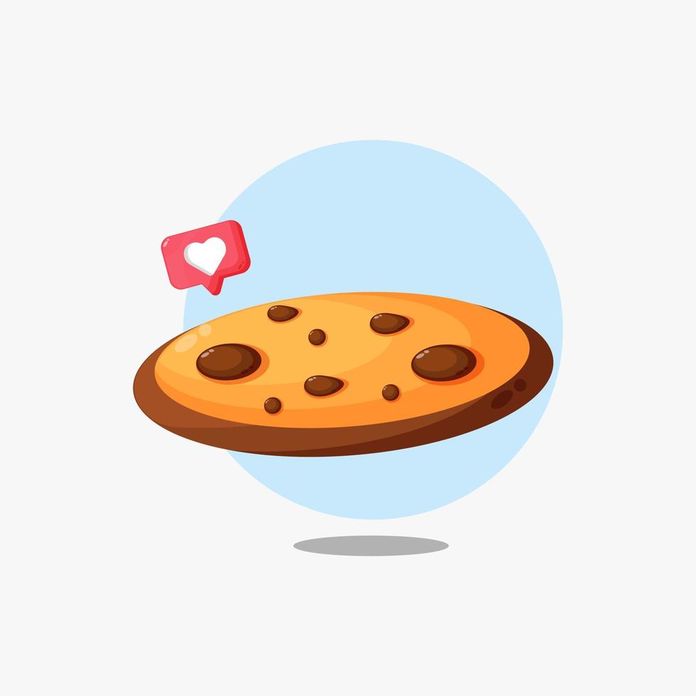 Chocolate cookies cartoon icon design vector