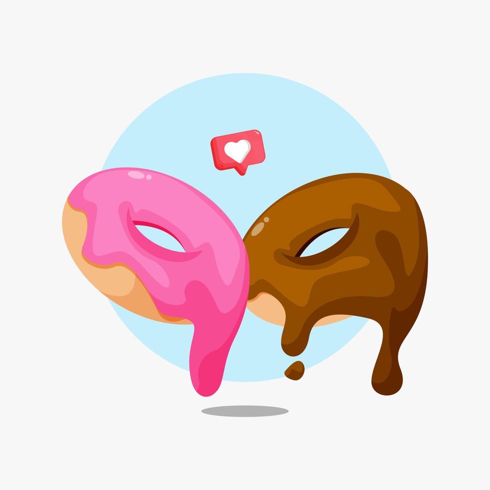 ilustración del icono de postre. icono de comida de donut vector