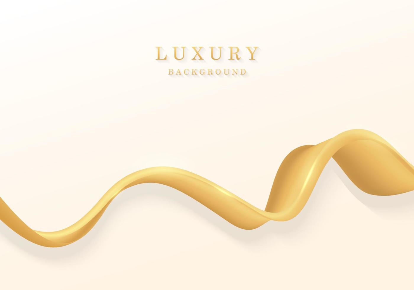 Abstract luxury metallic golden silk blend design decorative. vector