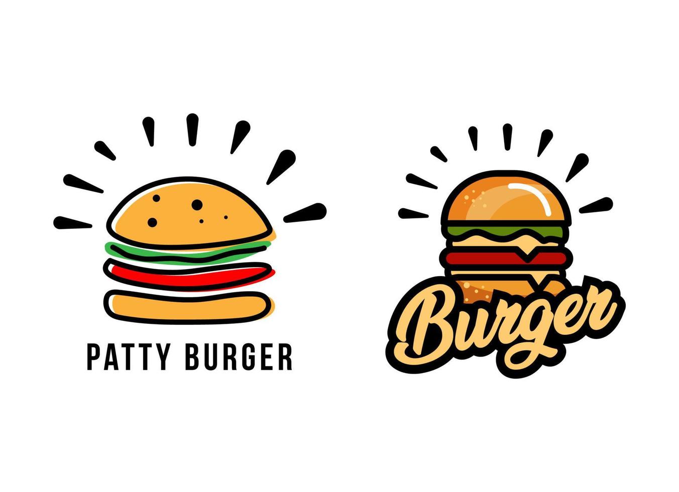 plantilla de vector de logotipo de hamburguesa.