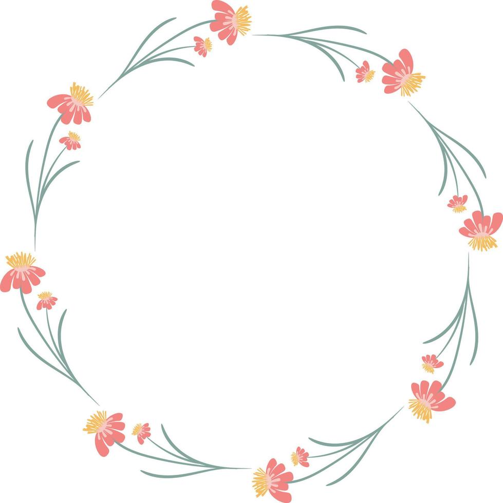 guirnalda floral vector