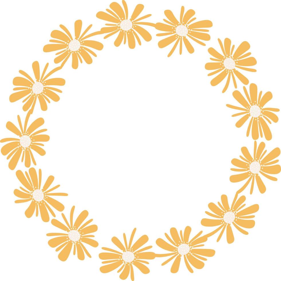 vector de corona de flores