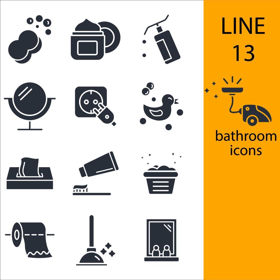 bathroom icons set . bathroom pack symbol vector elements for infographic web