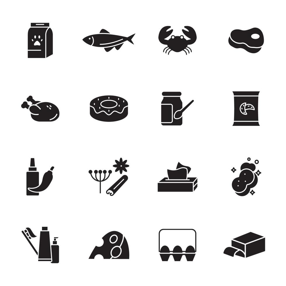 grocery icons set . grocery pack symbol vector elements for infographic web