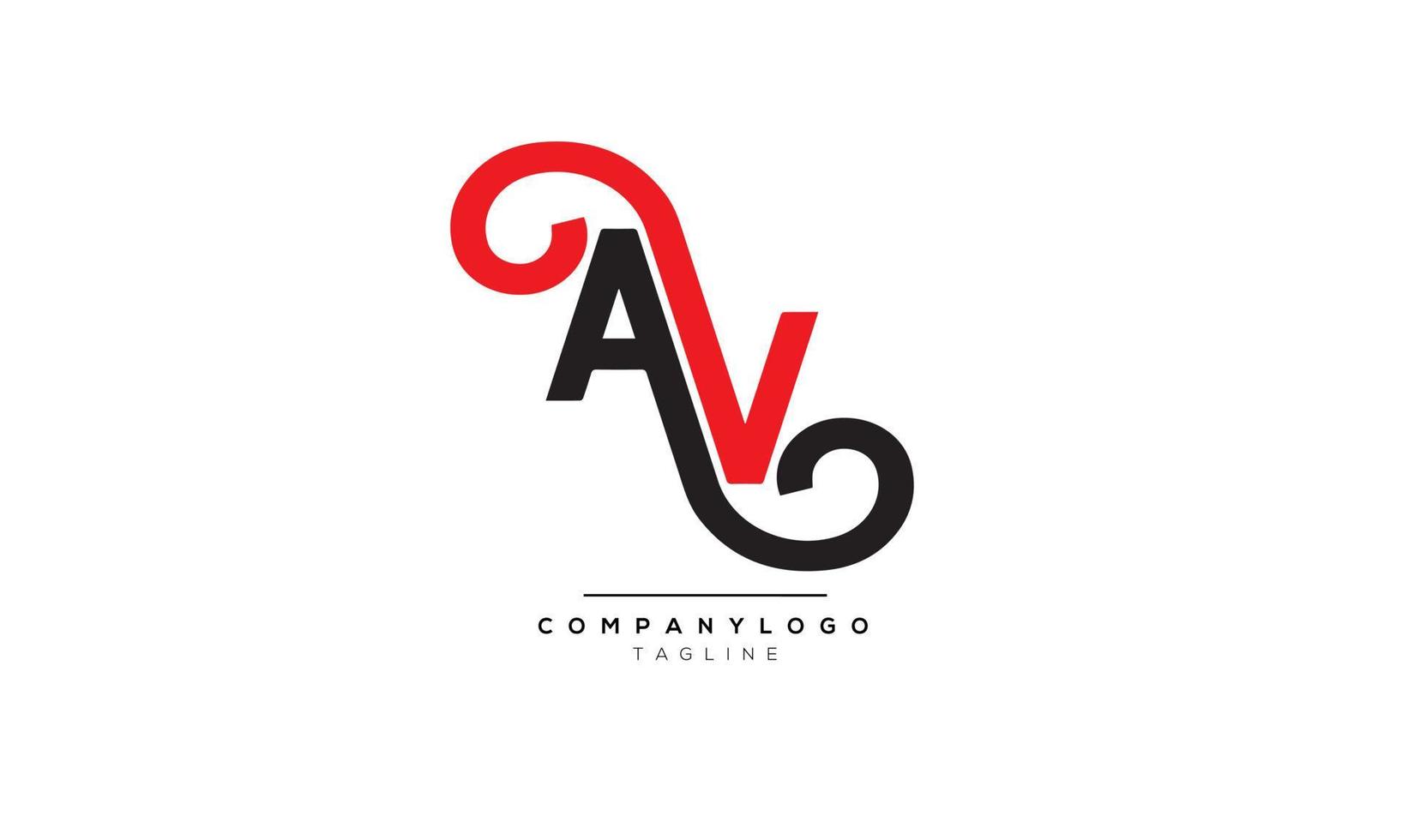 Alphabet letters Initials Monogram logo AV, AV INITIAL, AV letter vector