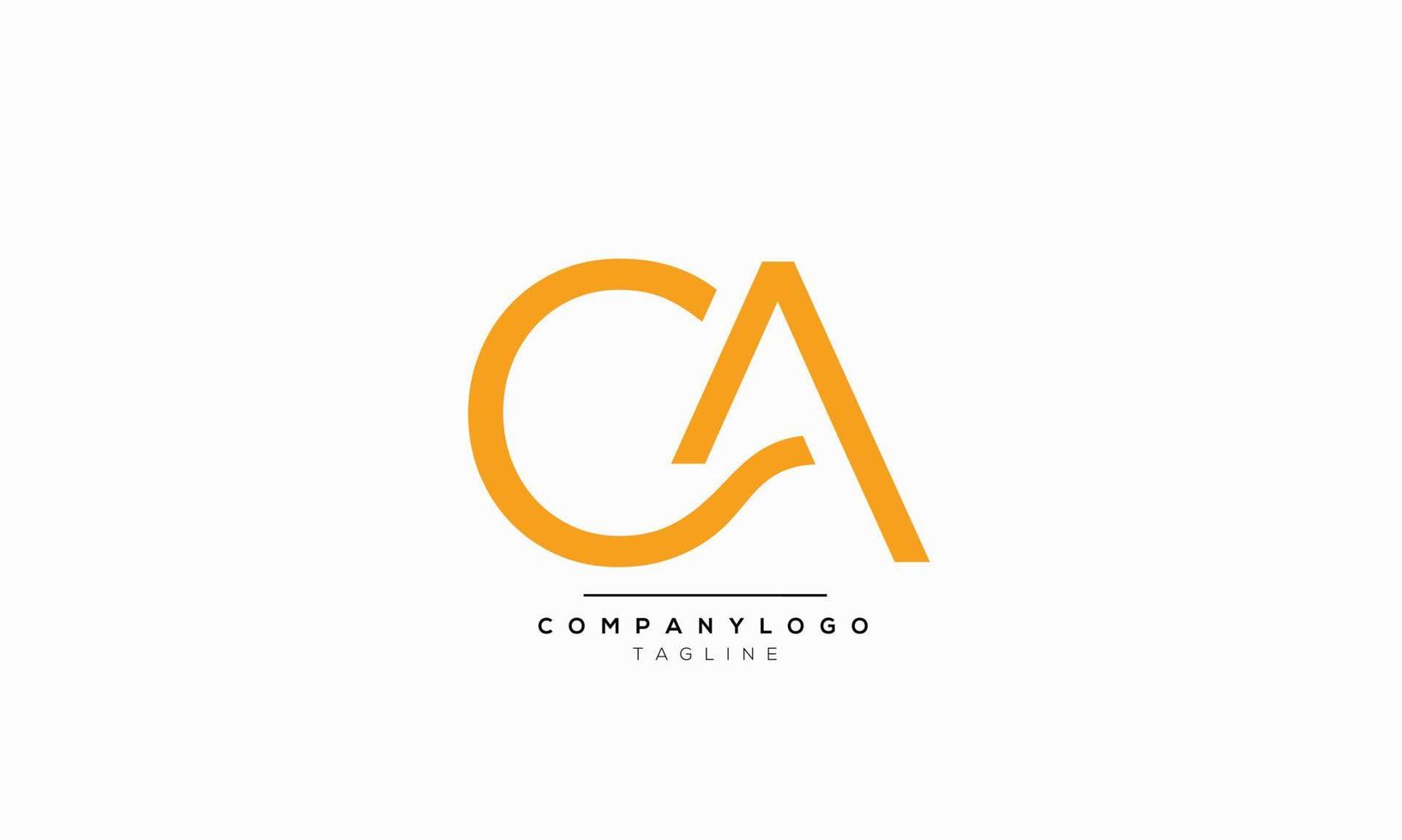 Alphabet letters Initials Monogram logo CA, CA INITIAL, CA letter vector