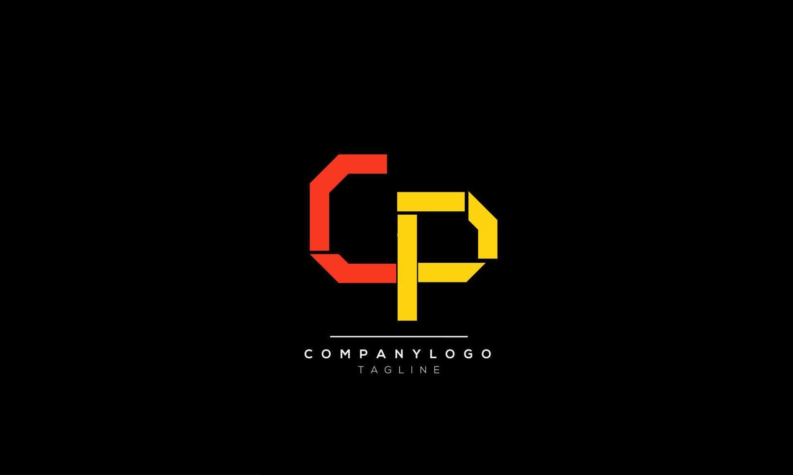 Alphabet letters Initials Monogram logo CP, CP INITIAL, CP letter vector