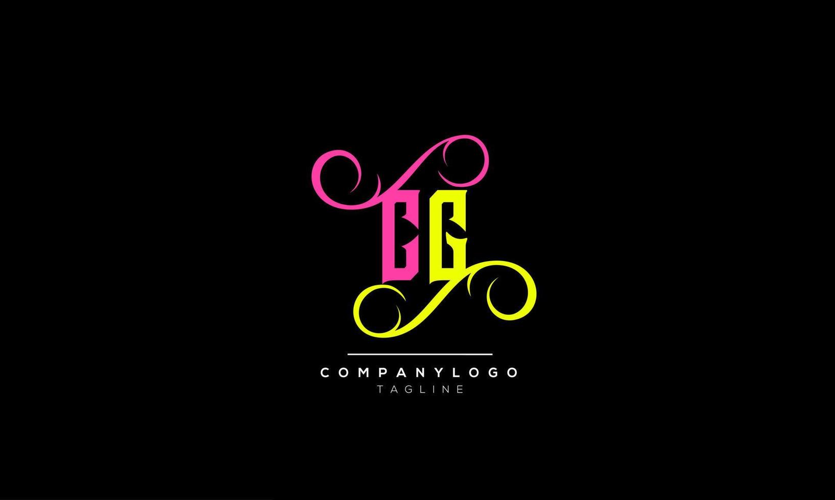 Alphabet letters Initials Monogram logo CG, CG INITIAL, CG letter vector