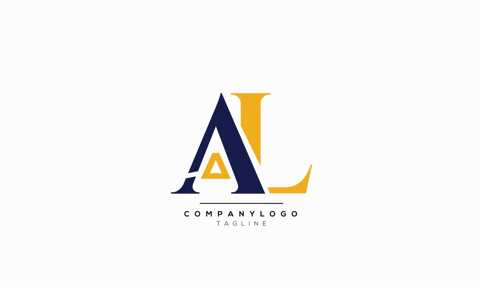 Alphabet letters Initials Monogram logo AL, AL INITIAL, AL letter vector