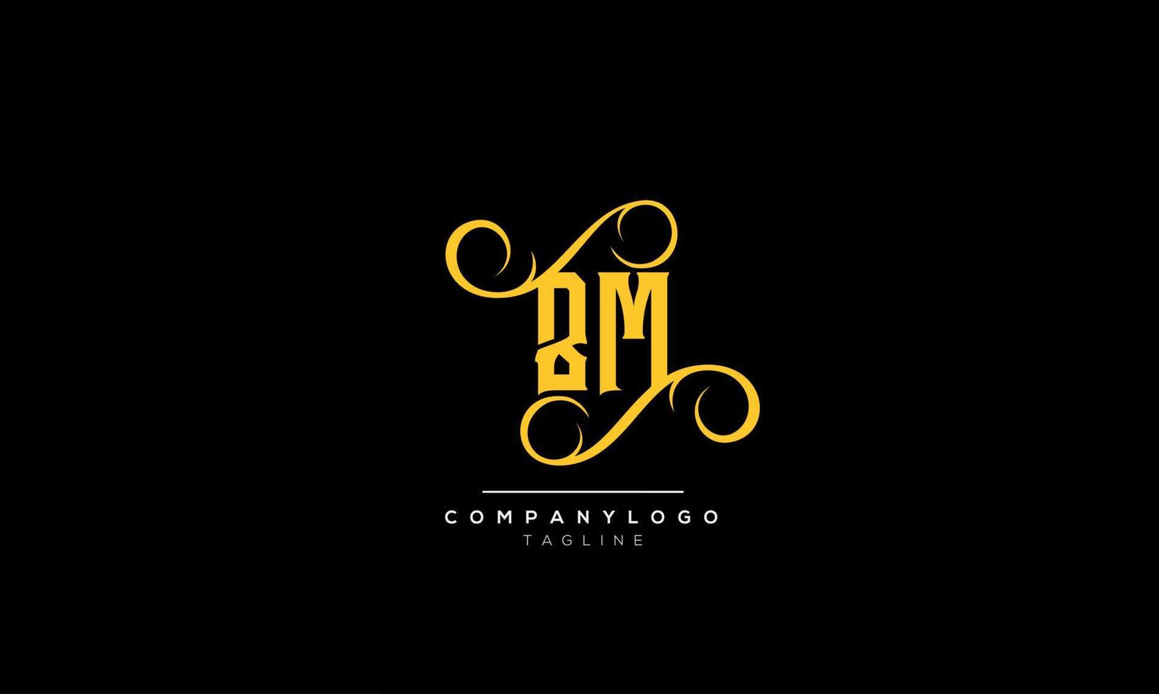 Alphabet letters Initials Monogram logo BM, BM INITIAL, BM letter vector