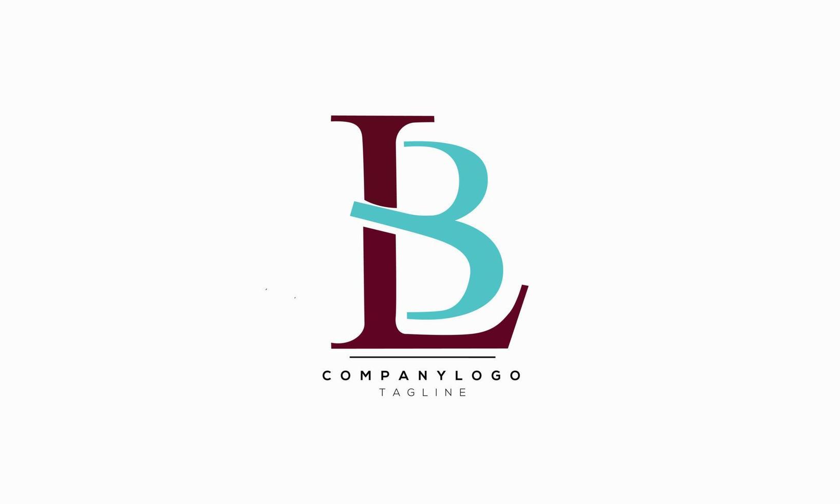 Alphabet letters Initials Monogram logo LB, LB INITIAL, LB letter vector