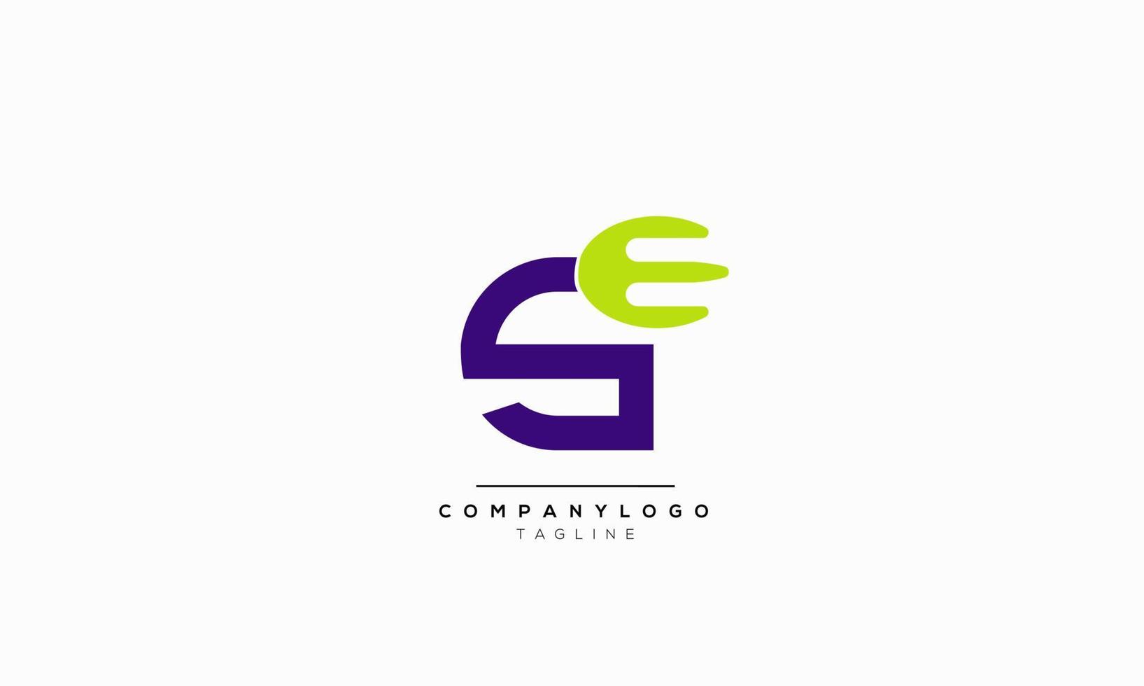 Alphabet letters Initials Monogram logo SE, SE INITIAL, SE letter vector