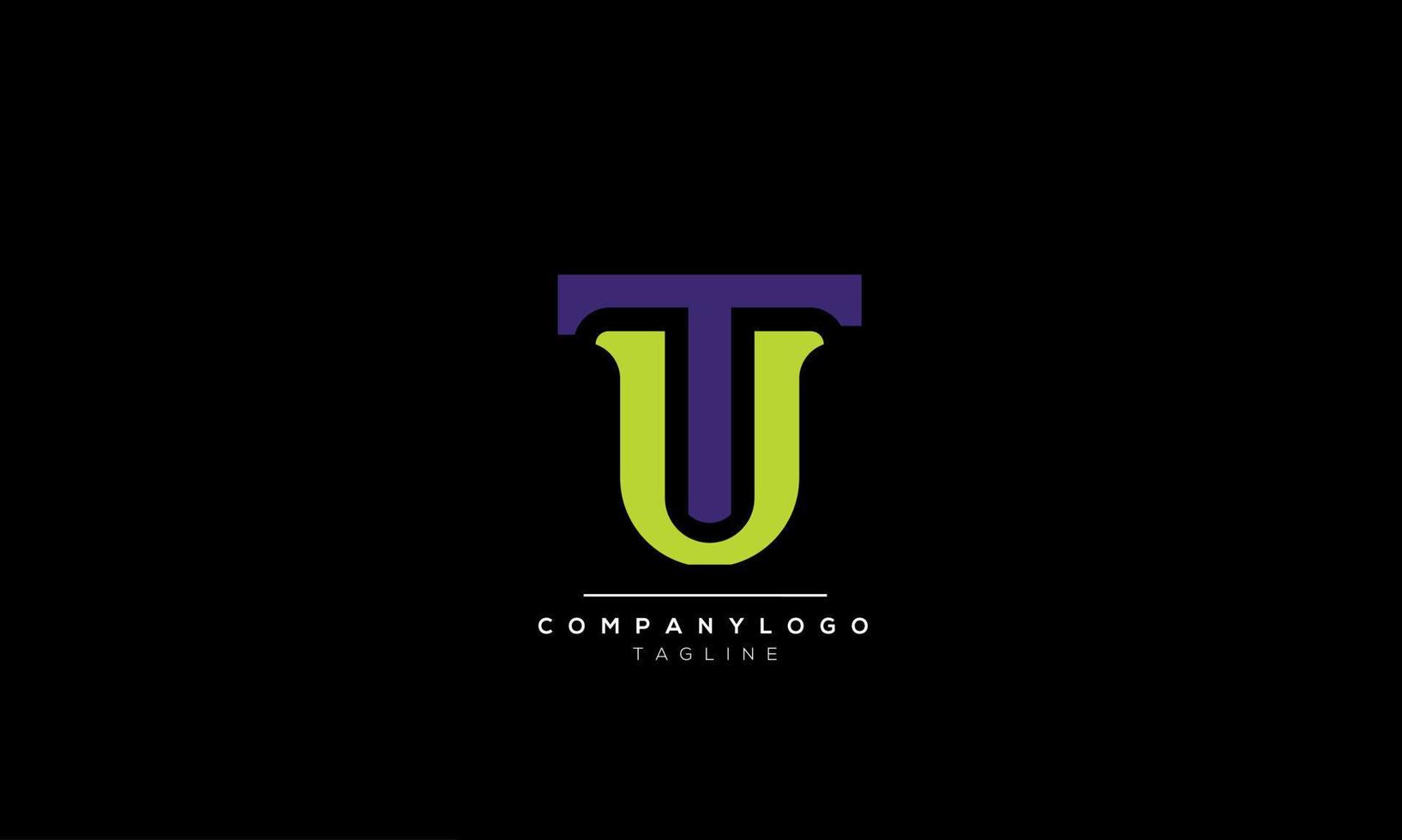 Alphabet letters Initials Monogram logo TU, TU INITIAL, TU letter vector
