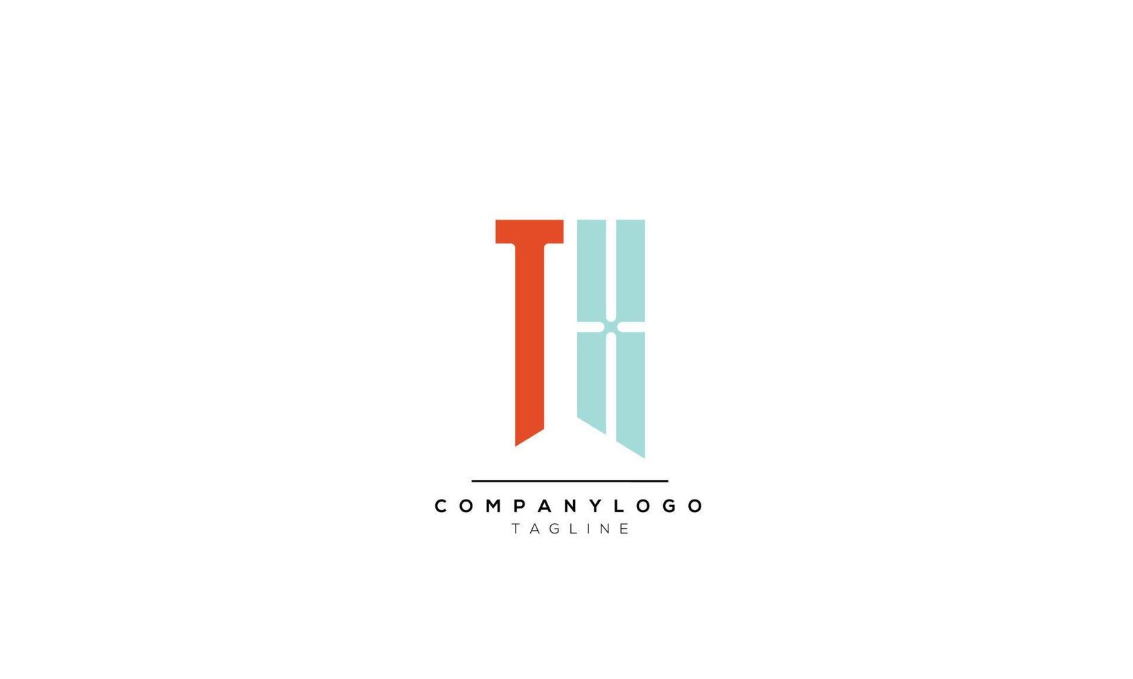 Alphabet letters Initials Monogram logo TH, TH INITIAL, TH letter vector