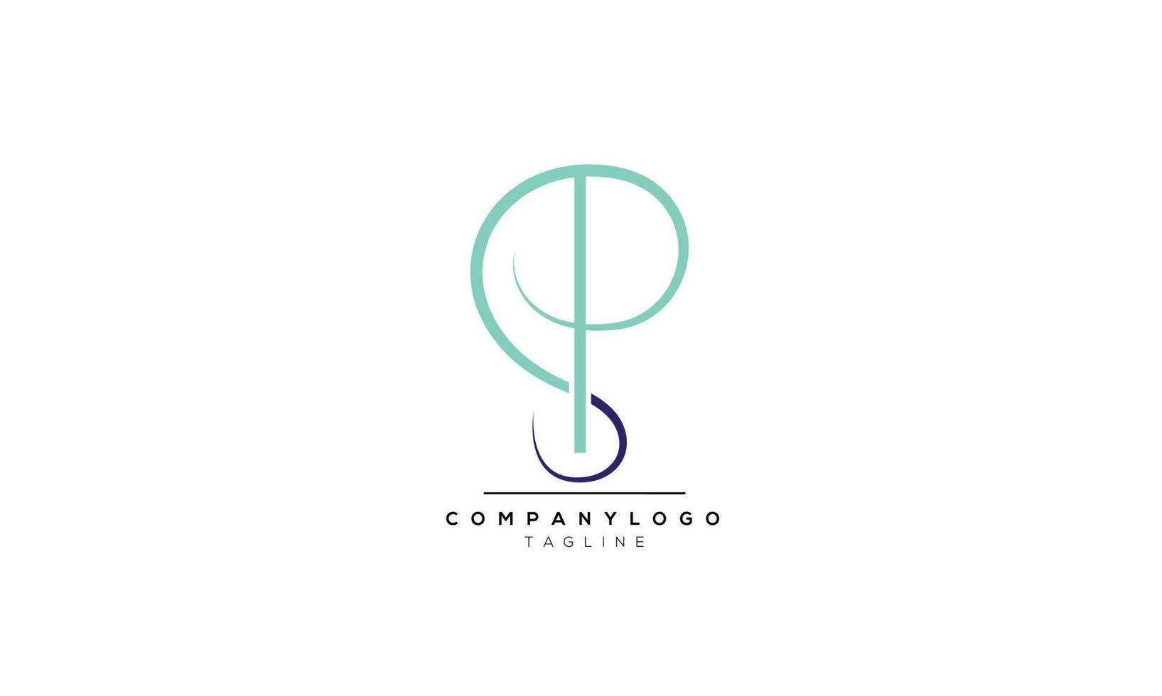 Alphabet letters Initials Monogram logo SP, SP INITIAL, SP letter vector