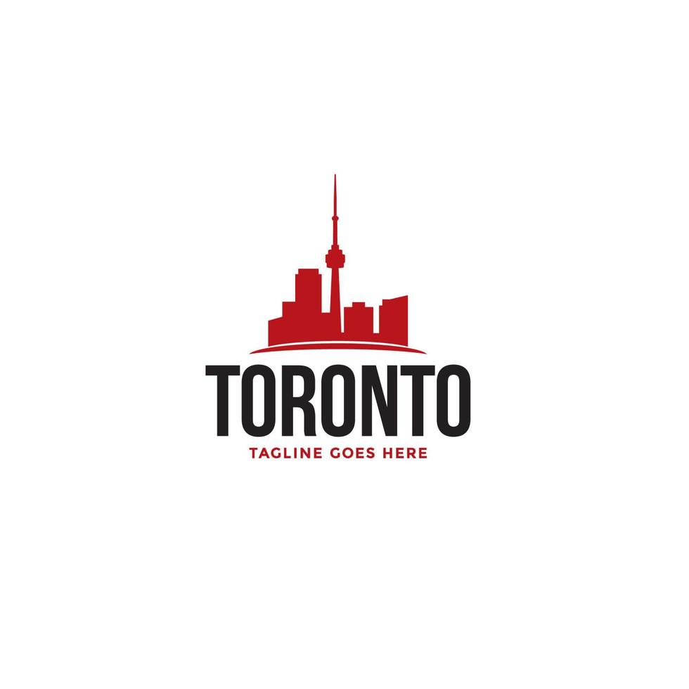 Toronto Skyline logo or icon design vector