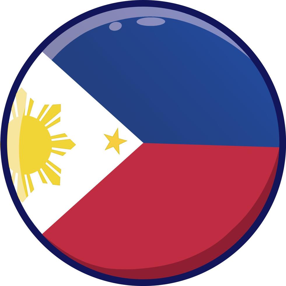 diseño de ilustrador de bandera de país de filipinas vector