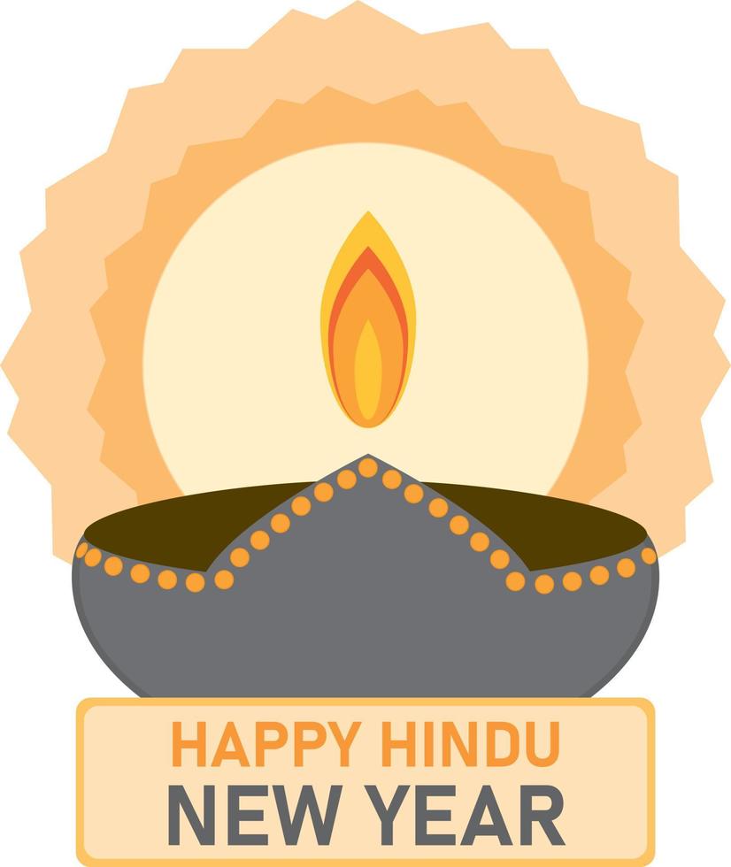 feliz año nuevo hindú ilustración vector