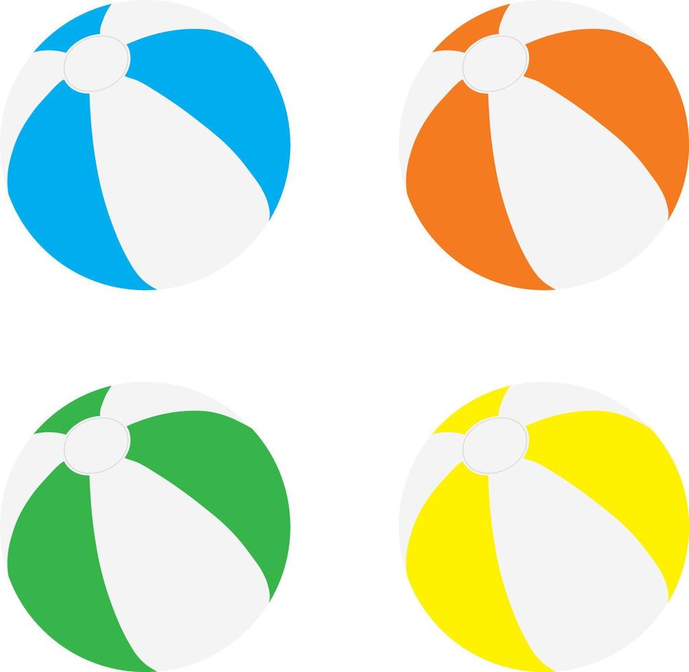 Set of summer beach balls vector