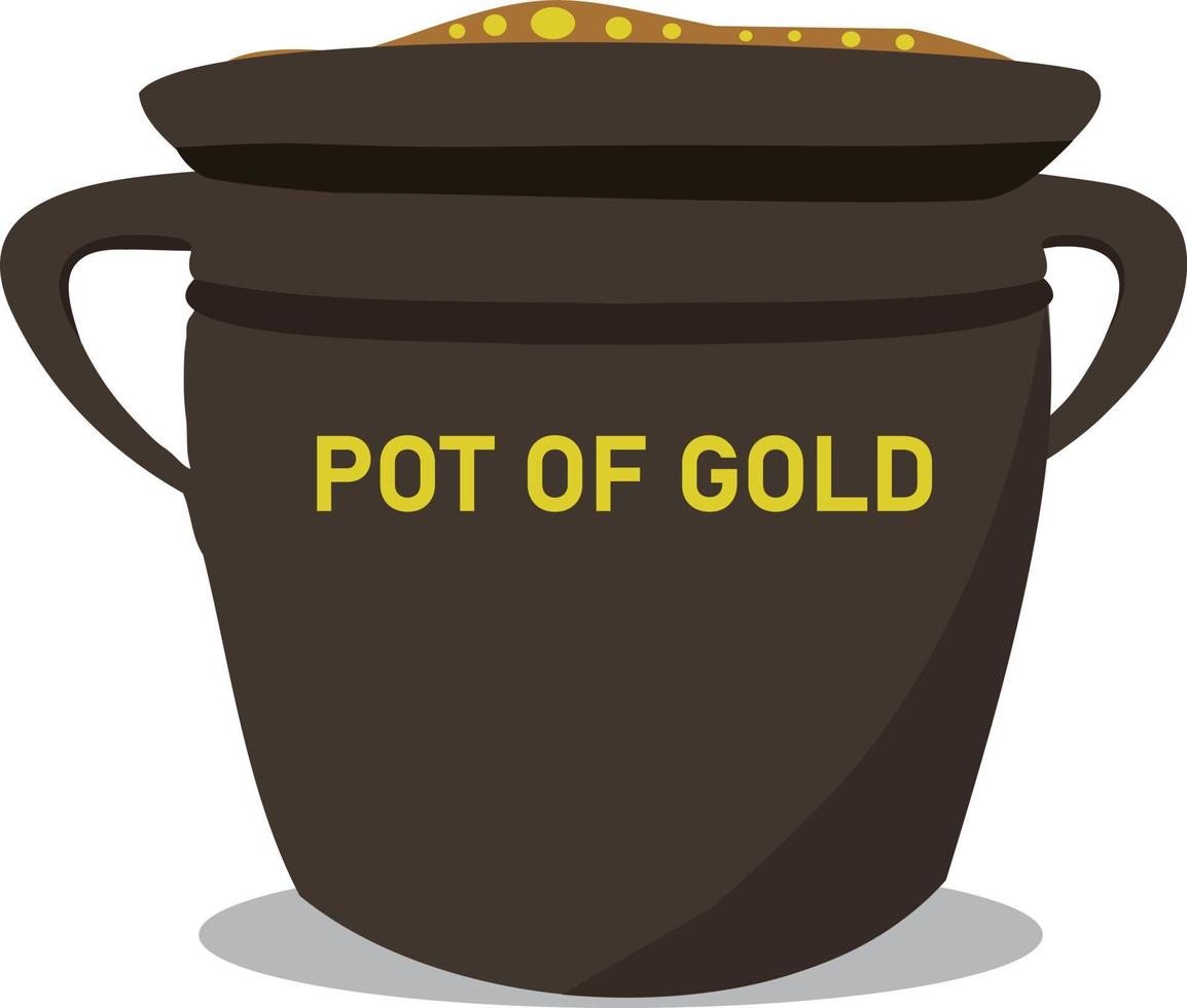 Pot of gold illustration design vector