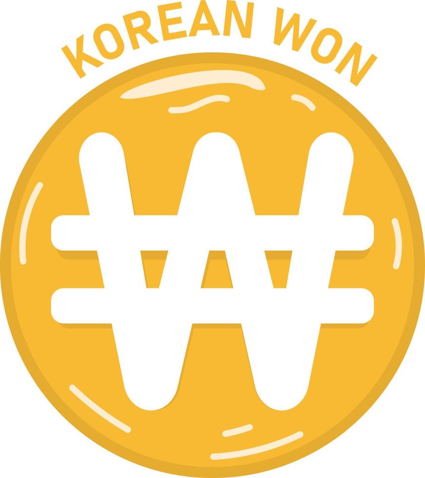 Korean won money vector