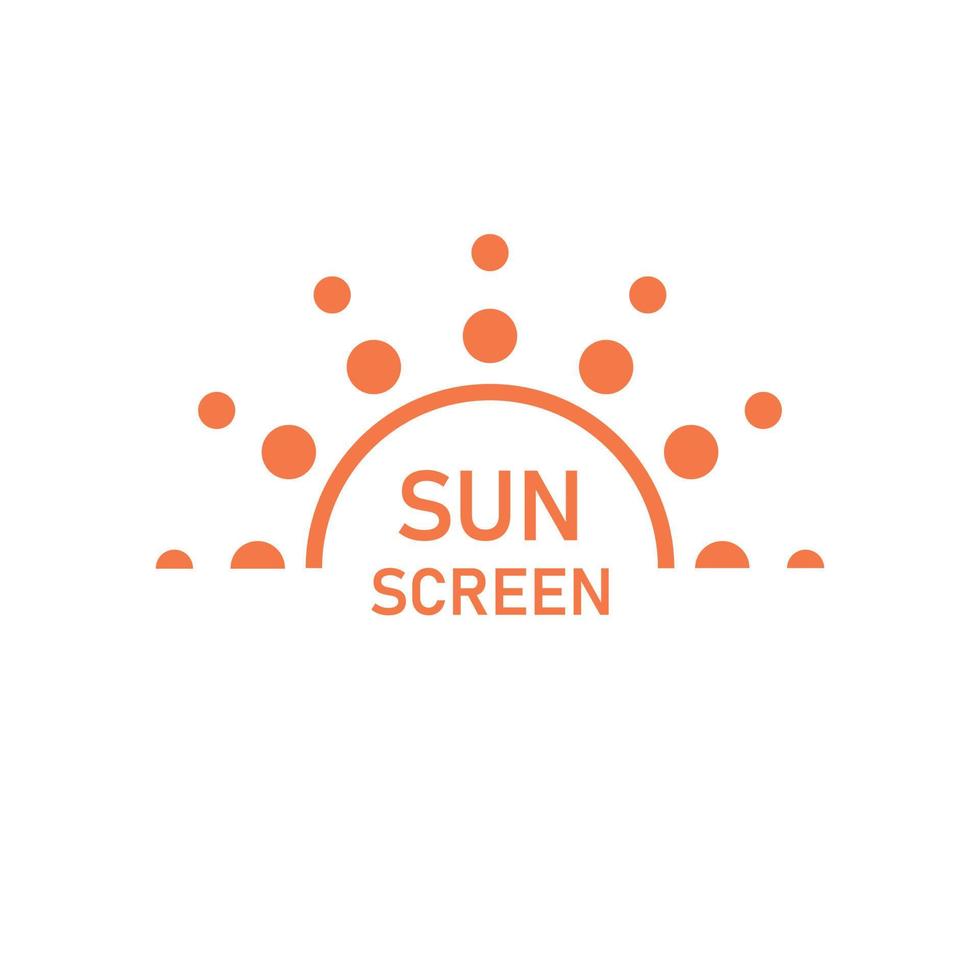 Sunscreen icon. SPF control, sun block UV UVB sticker. Vector
