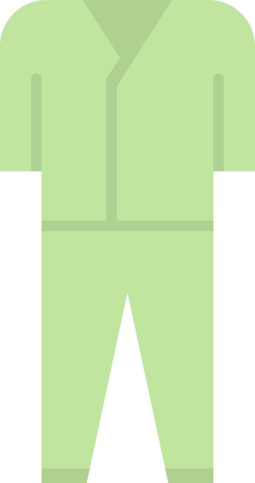 Pyjamas Suit Flat Color Icon vector