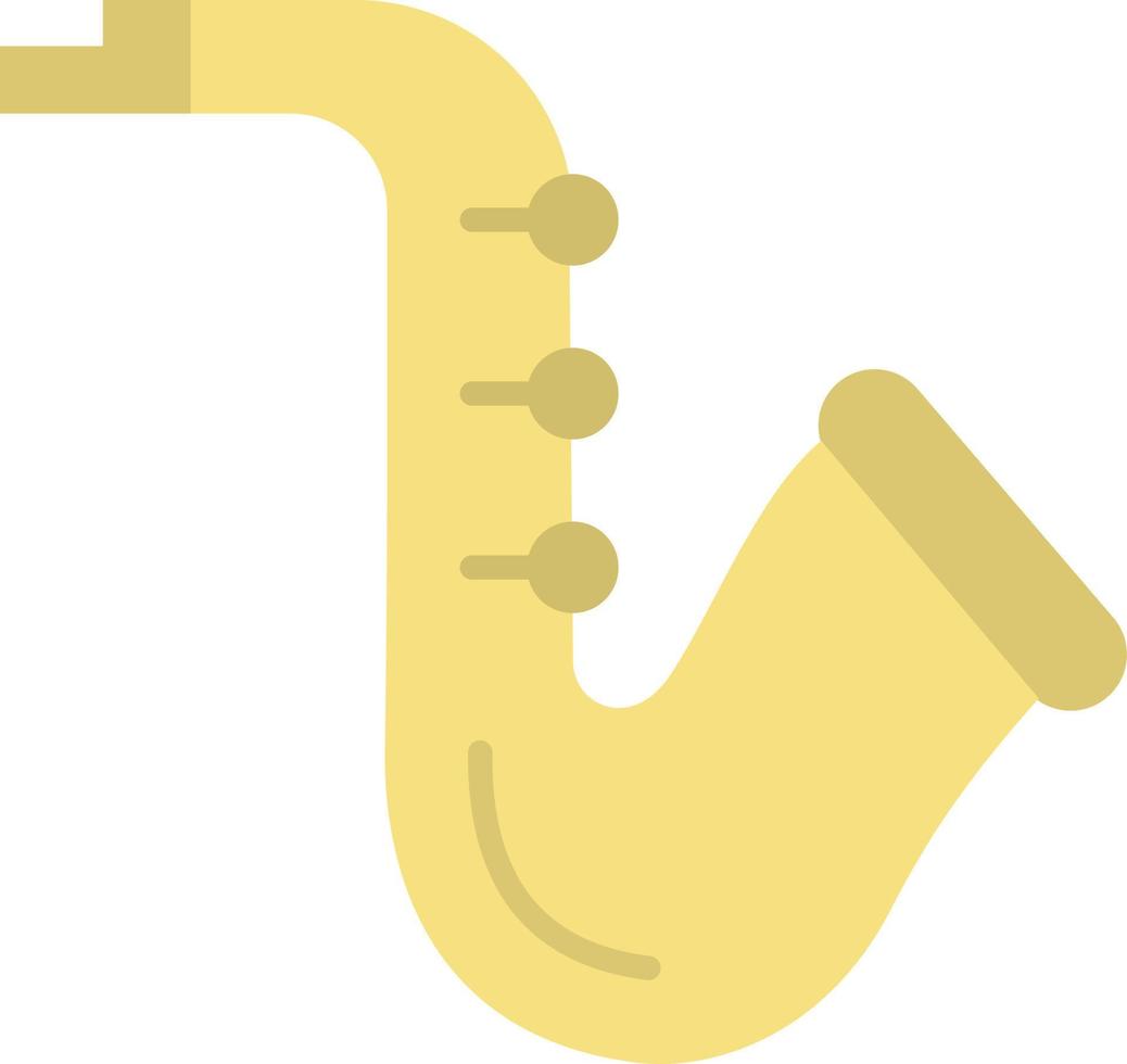 icono de color plano de saxofón vector
