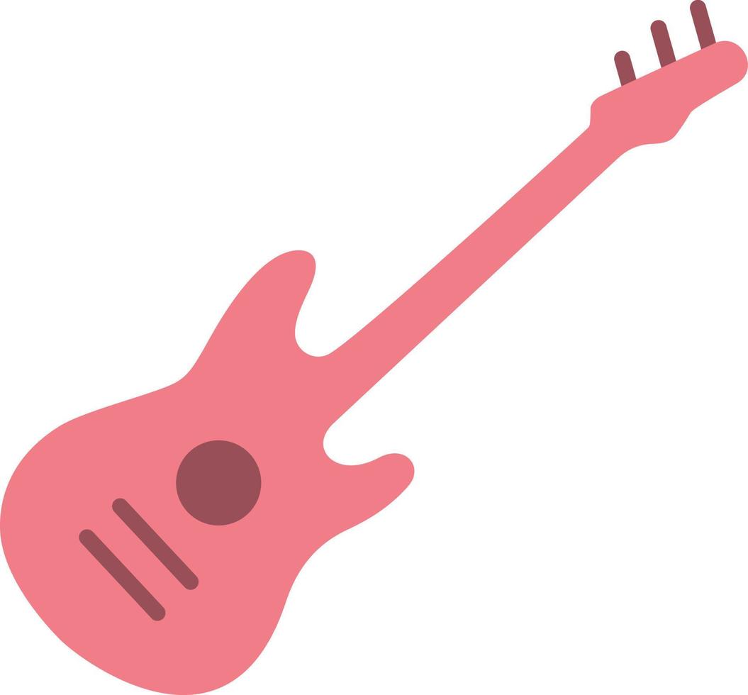 icono de color plano de guitarra vector