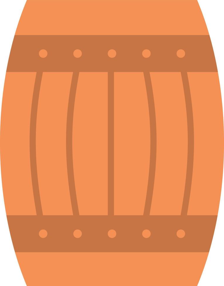 icono de color plano de barril vector