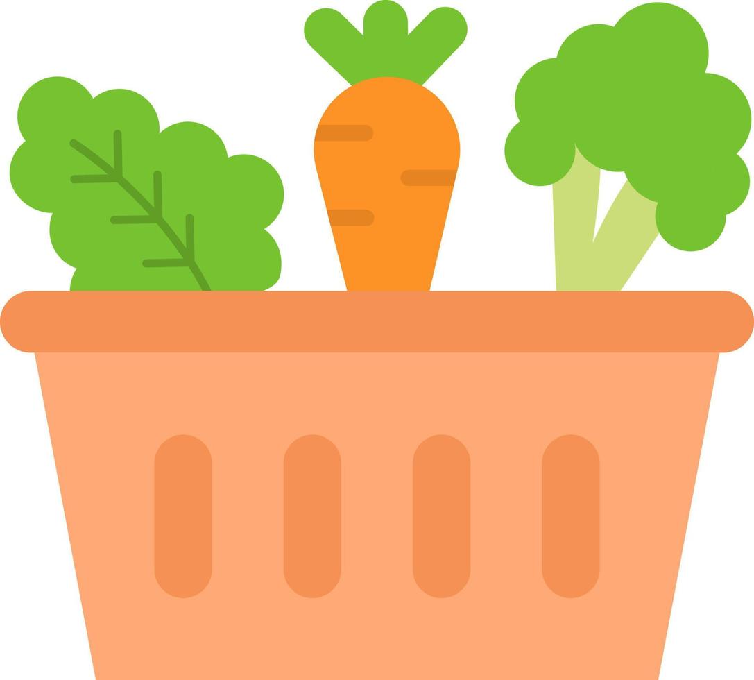 icono de color plano de verduras vector