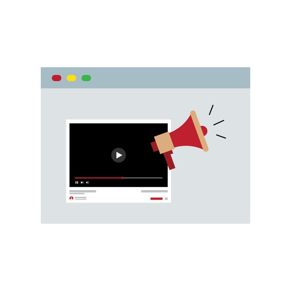 Video Marketing Flat Color Icon vector